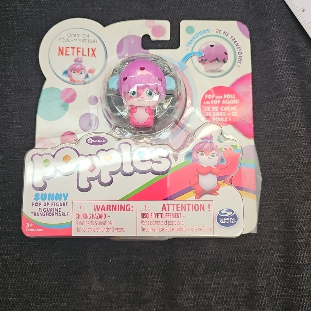 NIP 2015 Popples Sunny Pop Up Figure Figurine Spin Master Pop And Roll Transform
